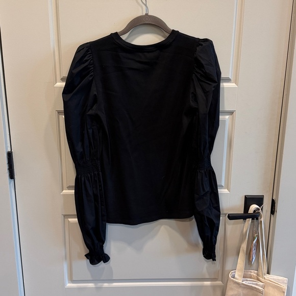 Veronica Beard Puff long Sleeve Top - Black - Picture 6 of 8